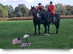 Mounted Police at a Graveside Service in Lancaster County